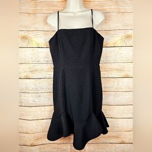 Bardot Black Satin Lined Cocktail Dress Size 8